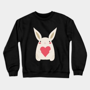 Rabbit with heart Crewneck Sweatshirt